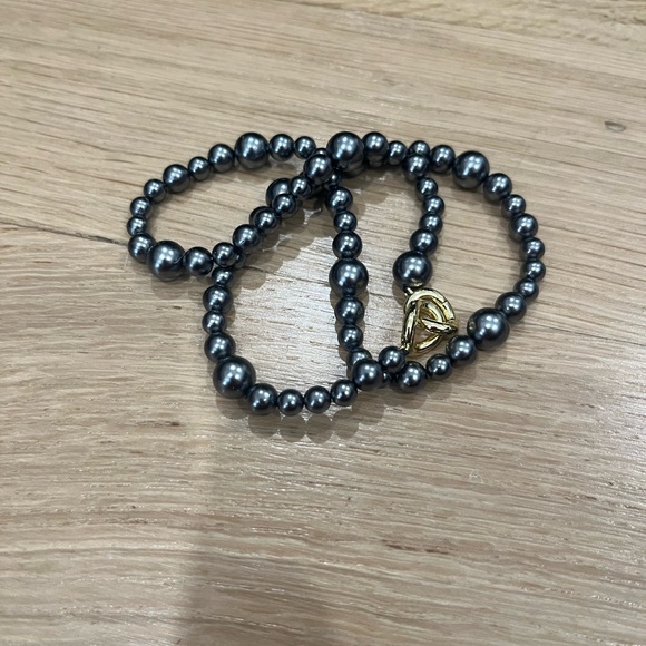 ✨ Gorjana Gray and Gold Beaded Necklace✨ - Picture 4 of 7